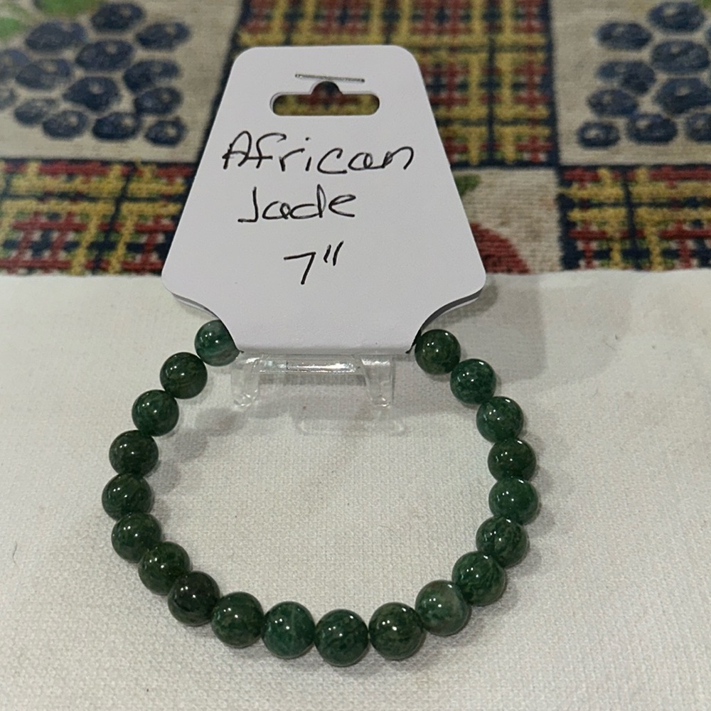 Beautiful Hand Crafted African Jade Stretch Bracelet